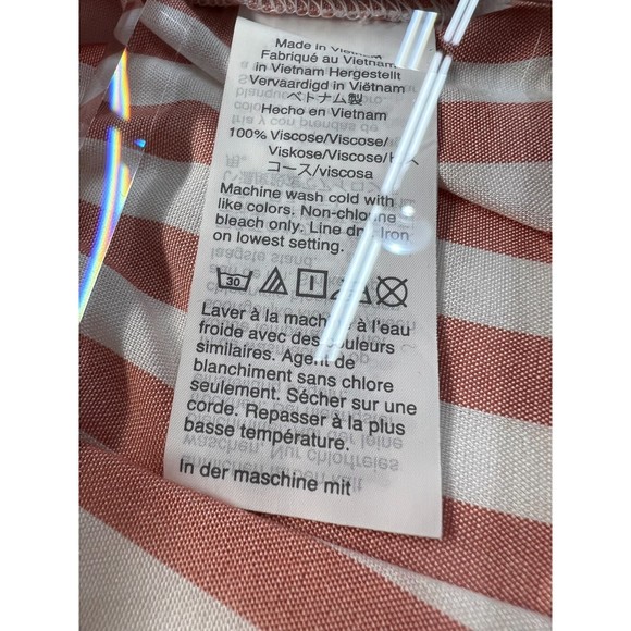 Bundle of 2 - Madewell V-Neck Peplum Popover Top in Stripe & Green Print Dress S - Picture 7 of 16